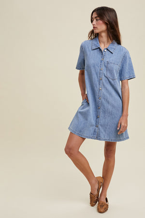 Loretta Lined Denim Dress