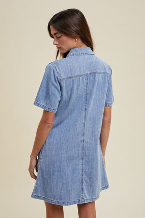 Loretta Lined Denim Dress