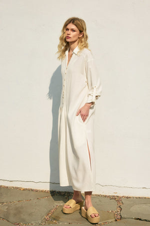 Milo Linen Blend Maxi Dress