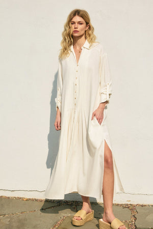 Milo Linen Blend Maxi Dress