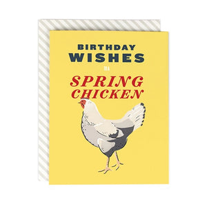 Spring Chicken Birthday Card