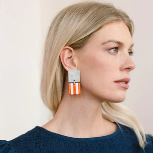 Bloom Double Block Earring