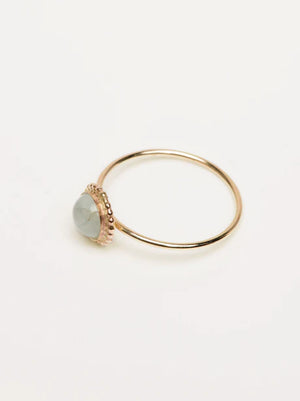 ABLE Aquamarine Halo Ring