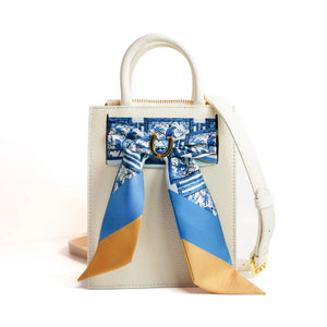 Leather Mini Calista & Silk Chinoiserie Handbag