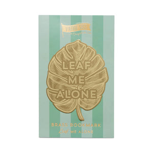 Leaf Me Alone Brass Bookmark