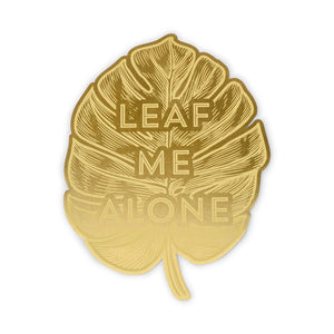 Leaf Me Alone Brass Bookmark