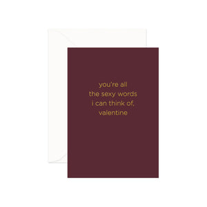 Sexy Words Valentine Card