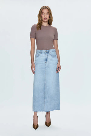 Pistola Raye Denim Maxi Skirt