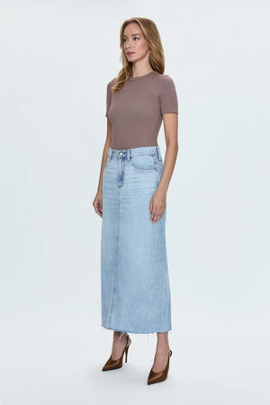 Pistola Raye Denim Maxi Skirt