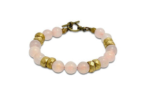 Rachel Nathan Rose Quartz & Rondelle Bracelet