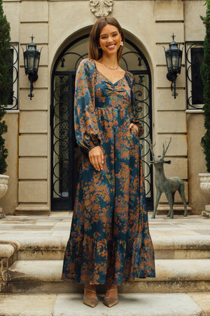 Floral Fawn Maxi Dress