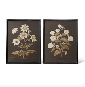 Garden Floral Metal Botanical Glass Print