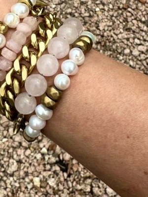 Rachel Nathan Pearl & Rondelles Bracelet