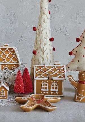 Ceramic Gingerbread Treat Platter