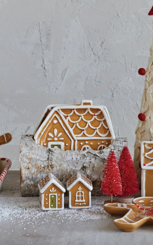 Gingerbread House Stoneware Treat Platter