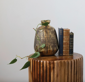 Textured Terracotta Gold Pottery