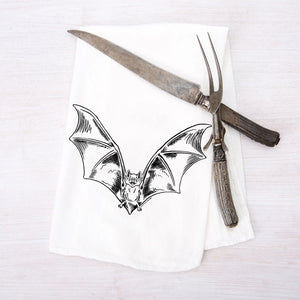 Bat Flour Sack Dishtowel