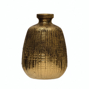 Textured Terracotta Gold Pottery