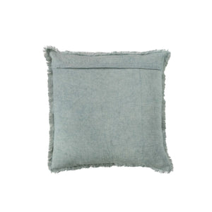 Stonewashed Linen Fringe Pillow