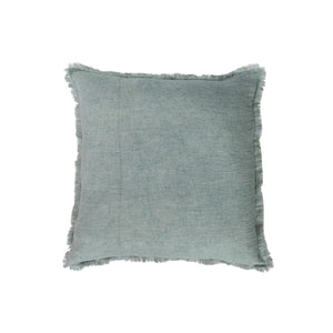 Stonewashed Linen Fringe Pillow