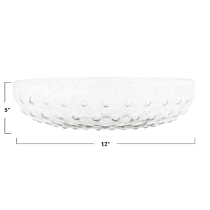 Hobnail Large Glass Serving Bowl