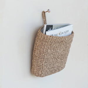 Hand-Woven Seagrass Wall Basket