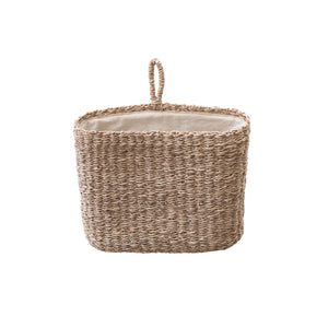 Hand-Woven Seagrass Wall Basket