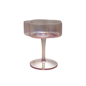 Pleated Floral Cocktail Coupe