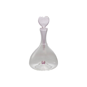 Hand-Blown Glass Heart Decanter