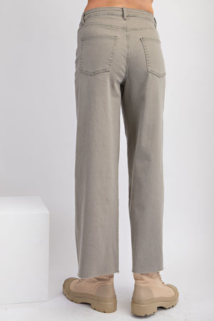 Wide Leg Cropped Chinos