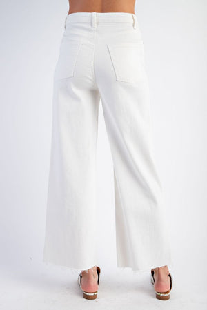 Wide Leg Cropped Chinos