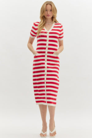 Prep Candy Stripe Dress