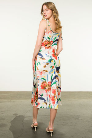 Sophie Watercolor Midi Slip Dress