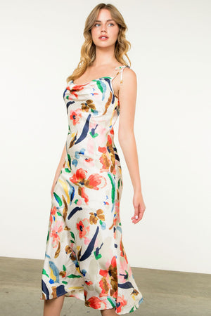 Sophie Watercolor Midi Slip Dress