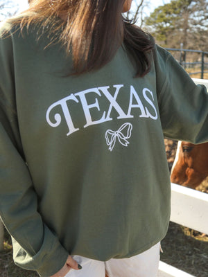 Texas Bow Oversized Crew