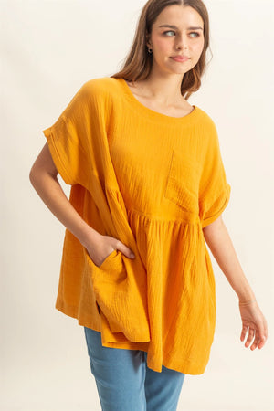 Marigold Oversized Pocket Tunic