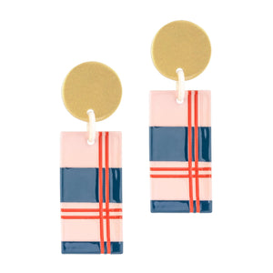 Nutcracker Plaid Cabana Earring