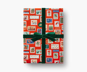 Rifle Paper Holiday Stamps Wrapping Roll