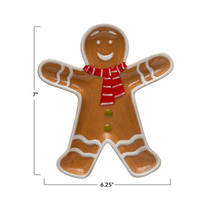 Ceramic Gingerbread Treat Platter