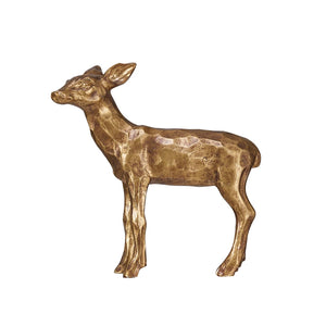 Gold Resin Deer Figurine